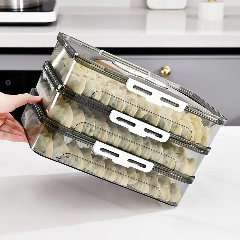 Clear Dumpling Organizer Box