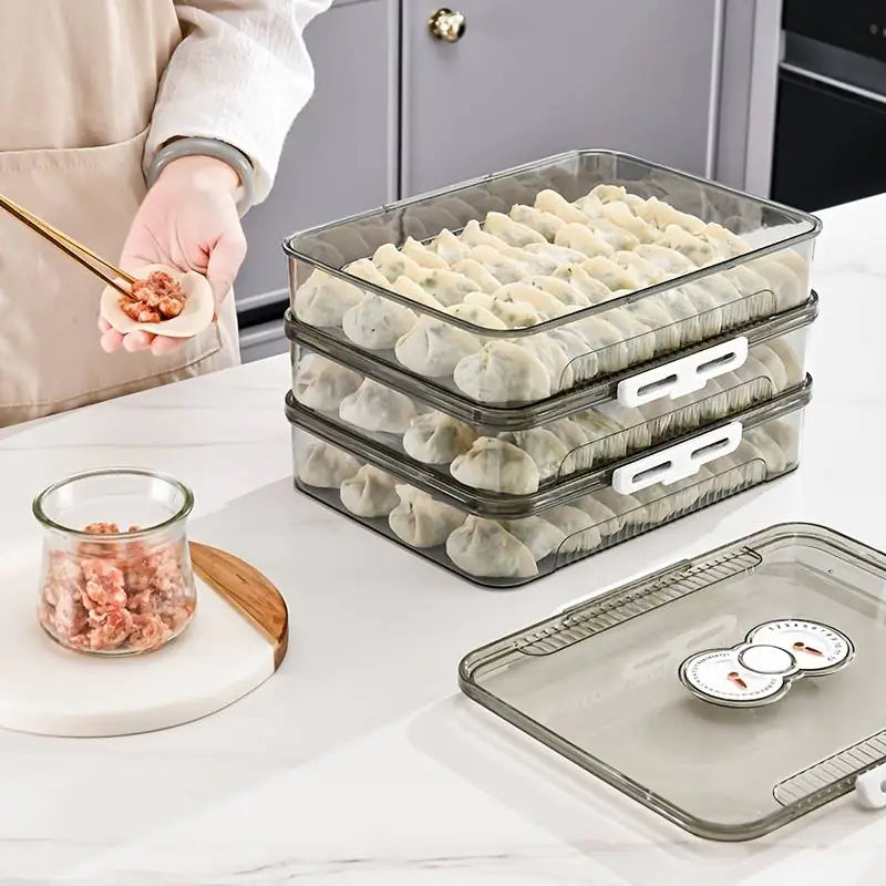 Clear Dumpling Organizer Box