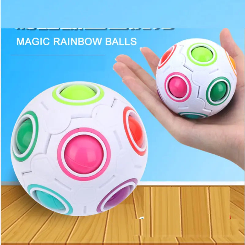 Rainbow Cube Ball Stress Toy